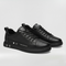 Baskets homme décontractées en cuir synthétique à lacets, chaussures basses sportives urbaines