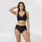 Women's bikini with crossed top and wide straps for the beach
