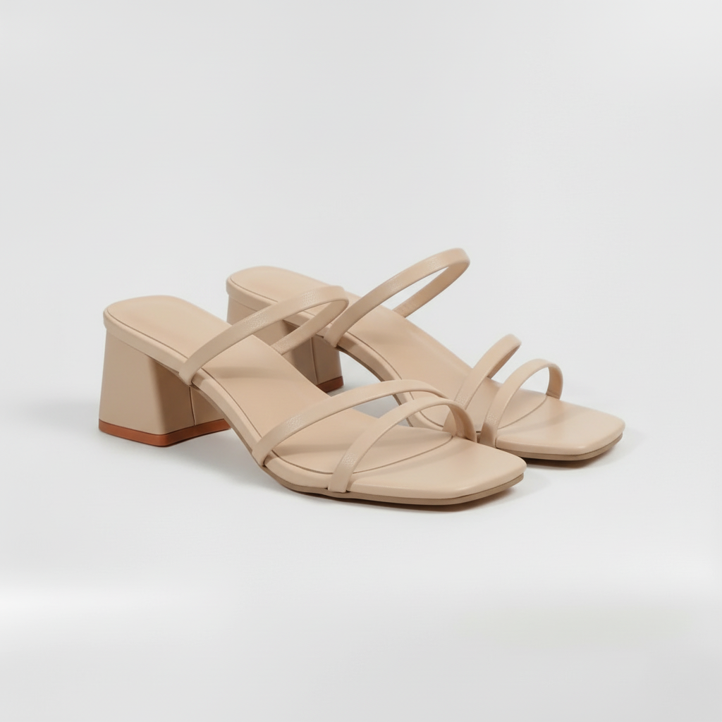 Sandali con tacco medio da donna con cinturini per uso estivo (Copy)