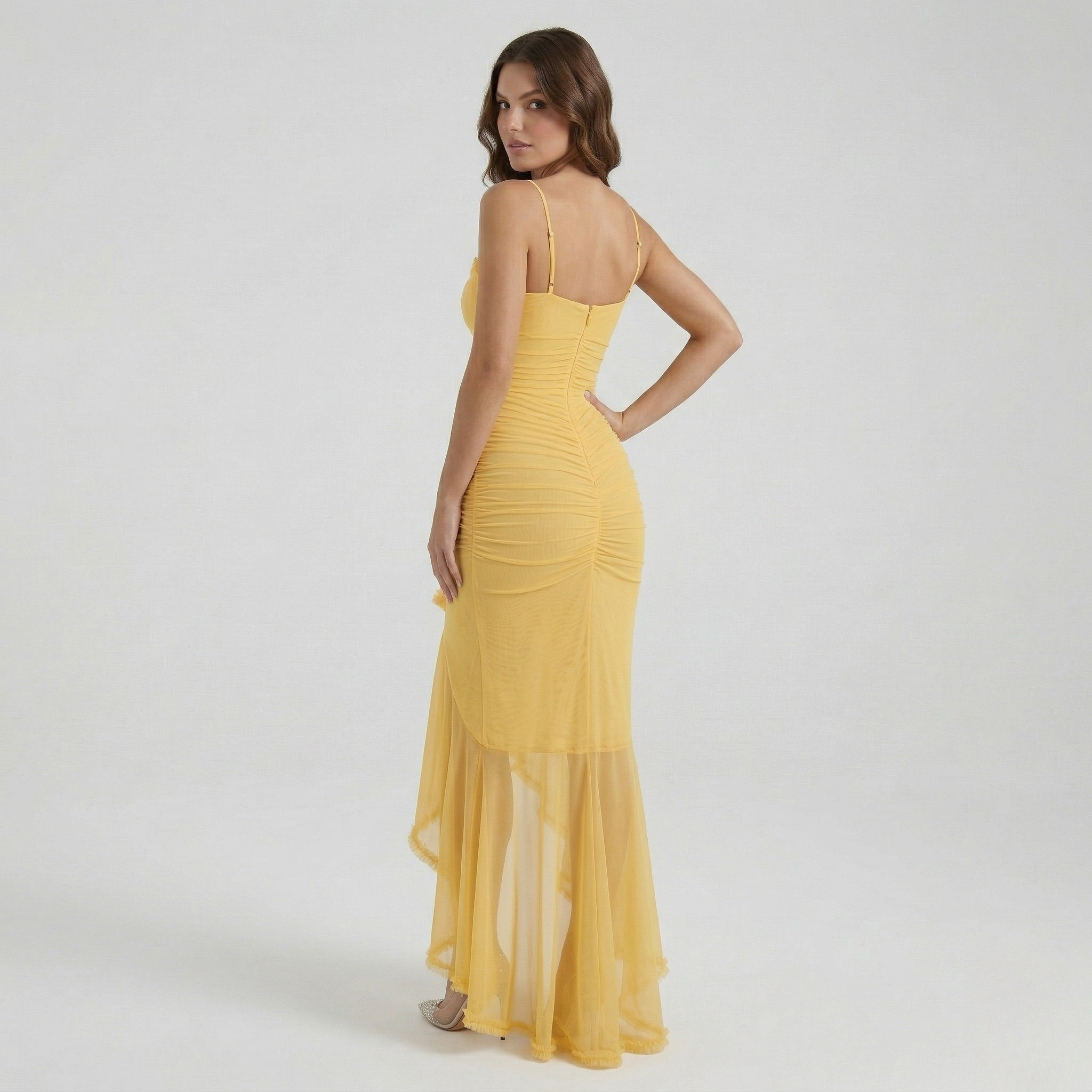 Elegant Women's Maxi Dress with Slit – Flowing Long Summer Dress