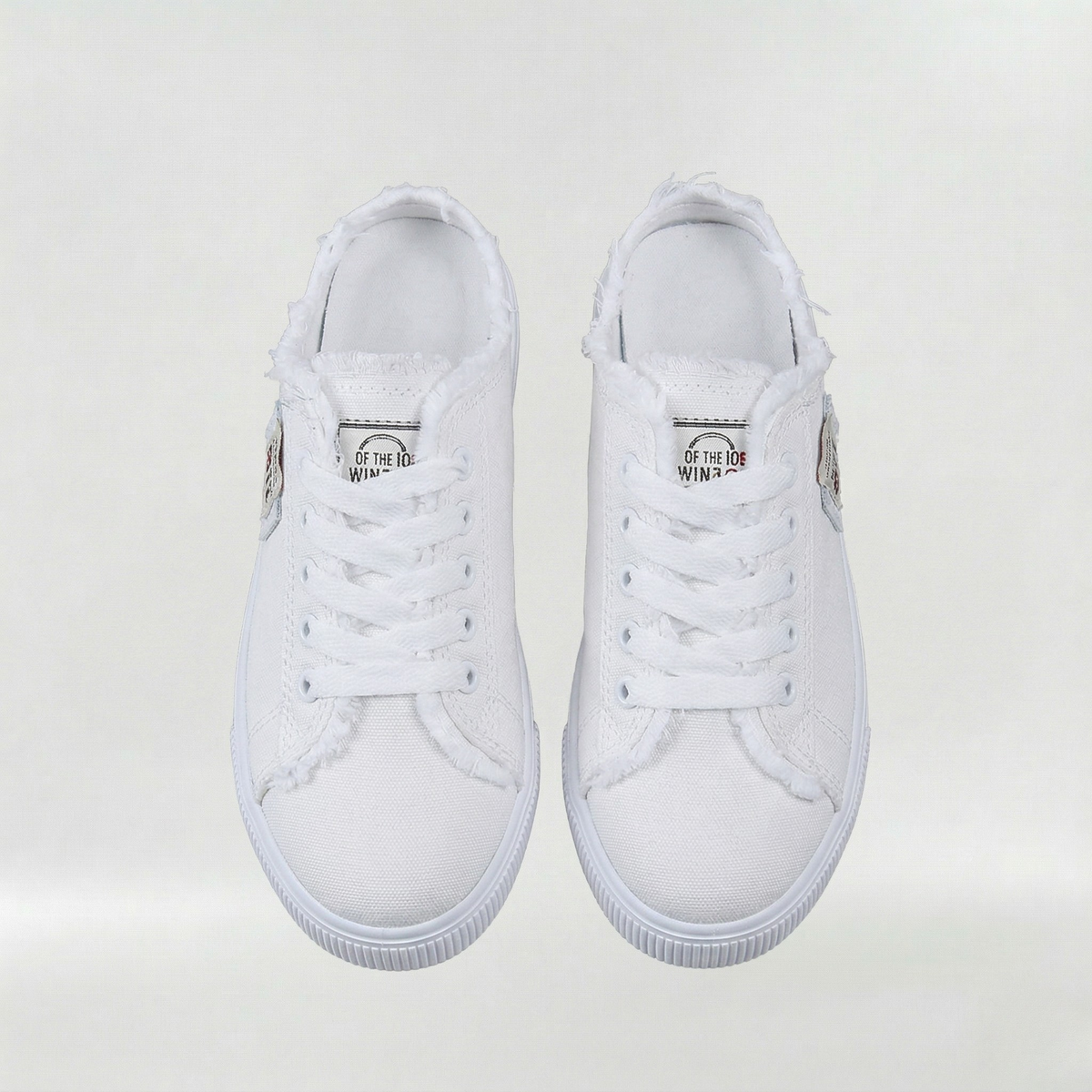 Casual sneakers til kvinder i tekstil med snørebånd, lave, komfortable sommersko uden hælkappe