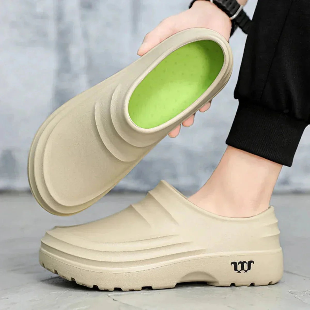 Zoccoli Slip-On Resistenti all'Acqua con Suola Ammortizzata