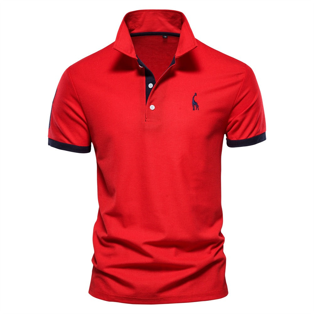 Polo Uomo a Maniche Corte in Cotone con Colletto Classico