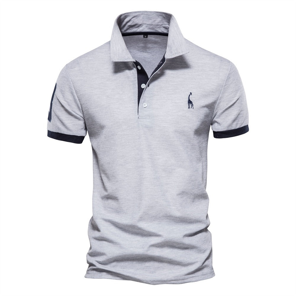Polo Uomo a Maniche Corte in Cotone con Colletto Classico