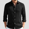 Camicia da Uomo in Lino a Maniche Lunghe con Colletto Classico