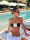 Bikini de Mujer de Banda con Detalles Florales Elegantes