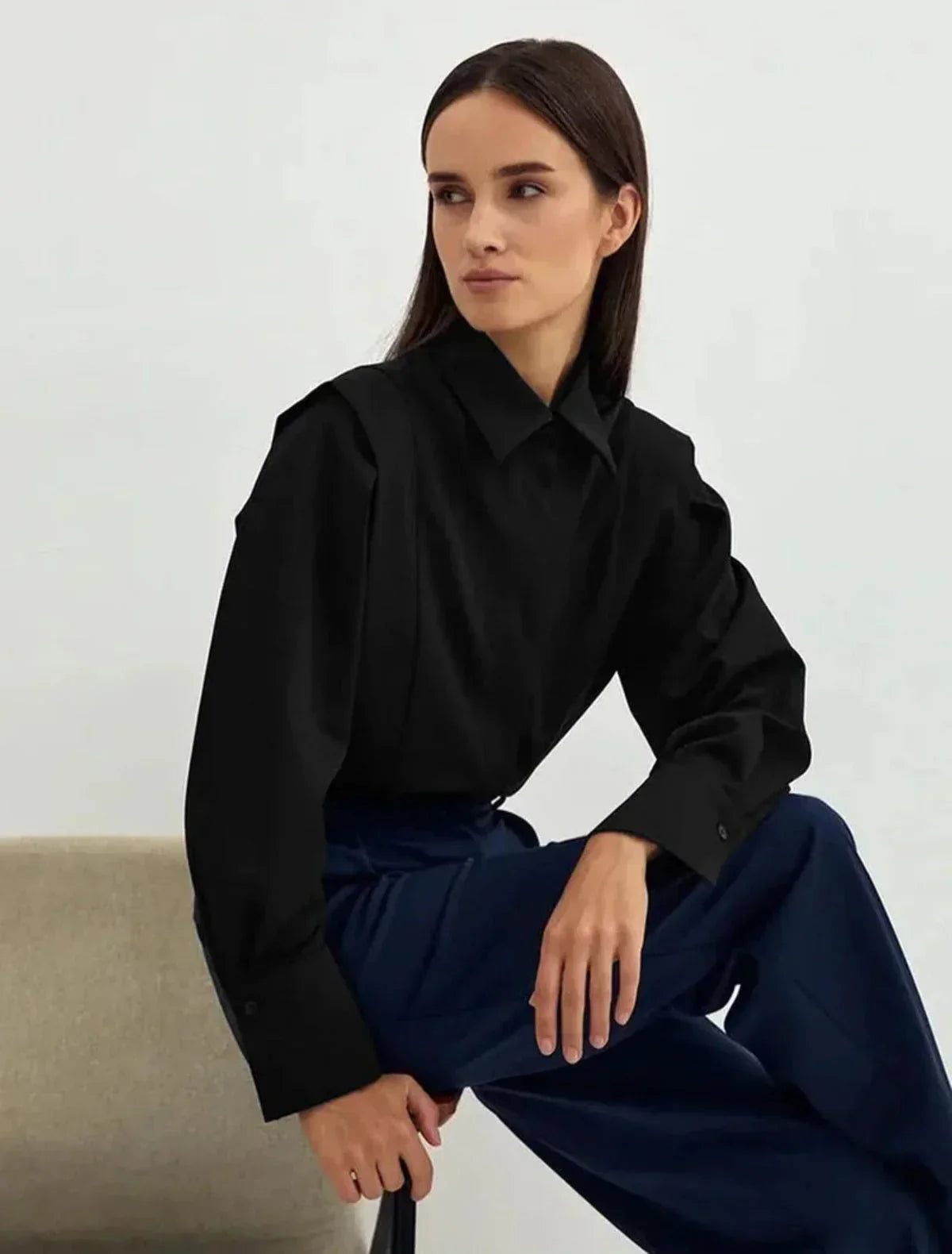Camicia donna a quadri con bottoni multipli e colori vari