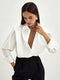 Camicia donna a quadri con bottoni multipli e colori vari