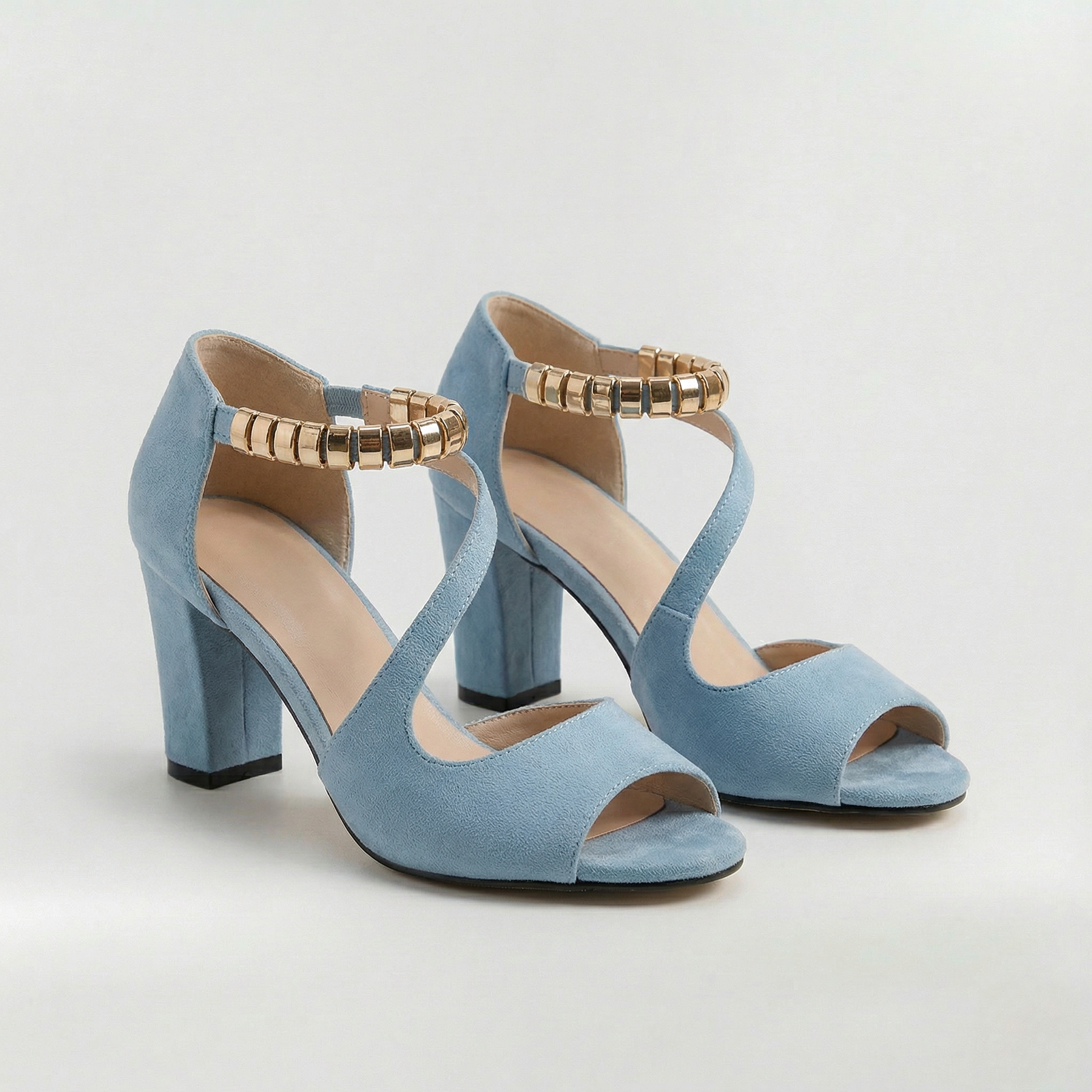Sandales pour femme à talon moyen et bout ouvert, chaussures élégantes pour le soir et les cérémonies