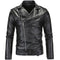 Giacca Biker Uomo in Ecopelle con Chiusura Asimmetrica