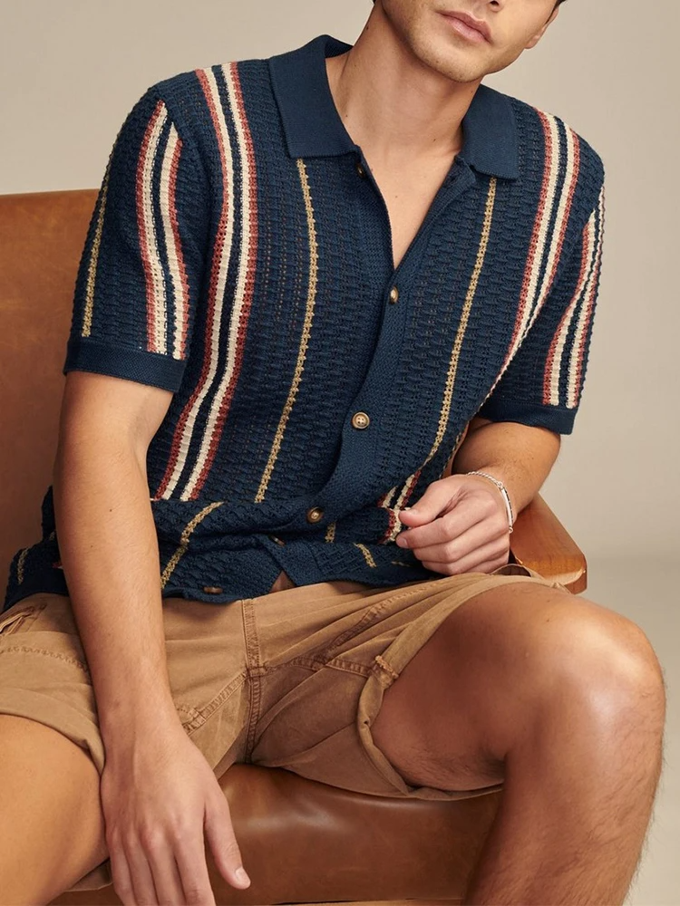 HARRINGTON OXFORD | MĘSKA KOSZULA Z DZIANINY Z GUZIKAMI