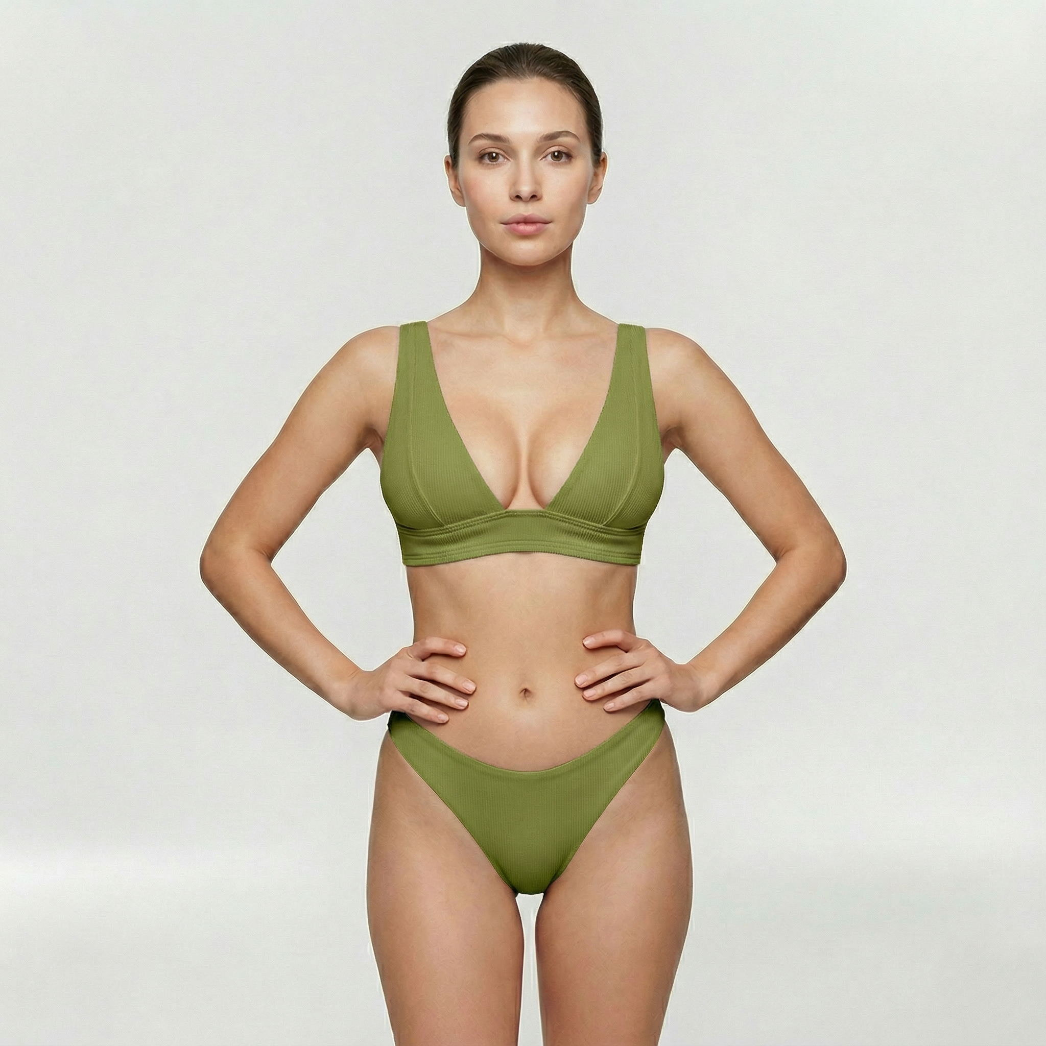 Women's push-up bikini with shaping high-waisted bottoms