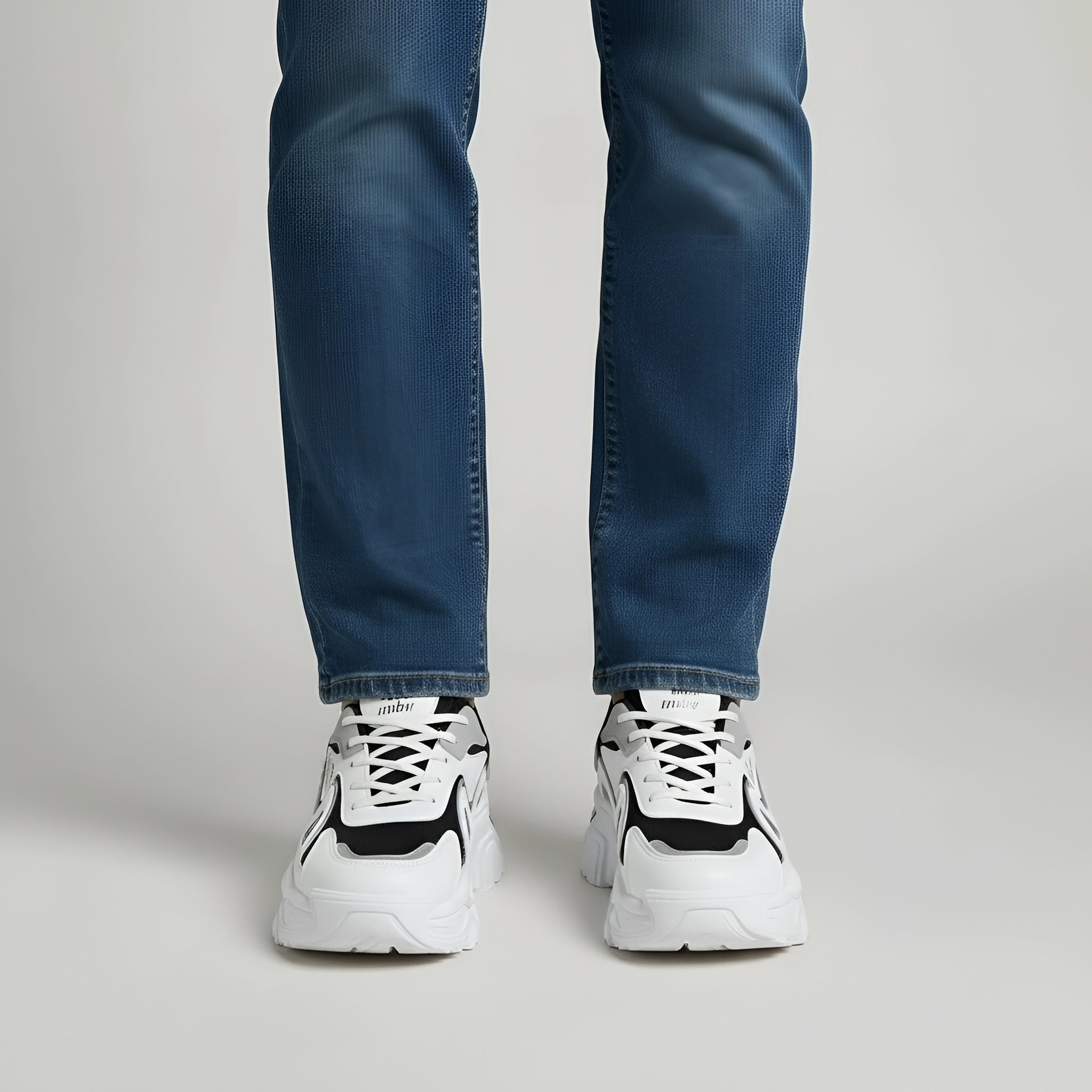 Chunky platform sneakers til kvinder, sportssko med høj sål, snørebånd, afslappet og komfortabel