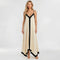 Women's elegant long dress with thin straps, maxi evening dress with V-neck