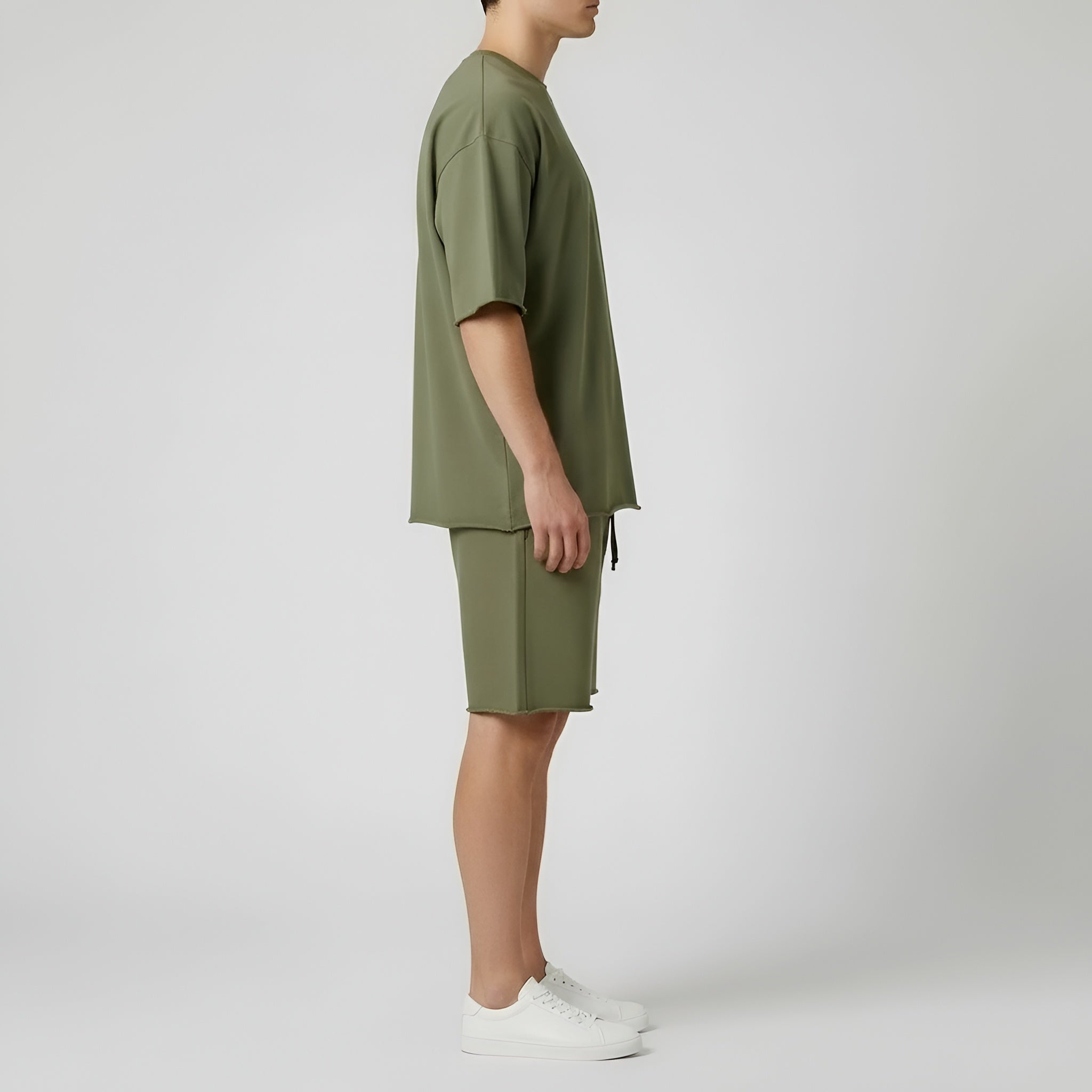 Completo Uomo T-Shirt e Pantaloncini in Cotone Set Casual Estivo Sportivo Uomo