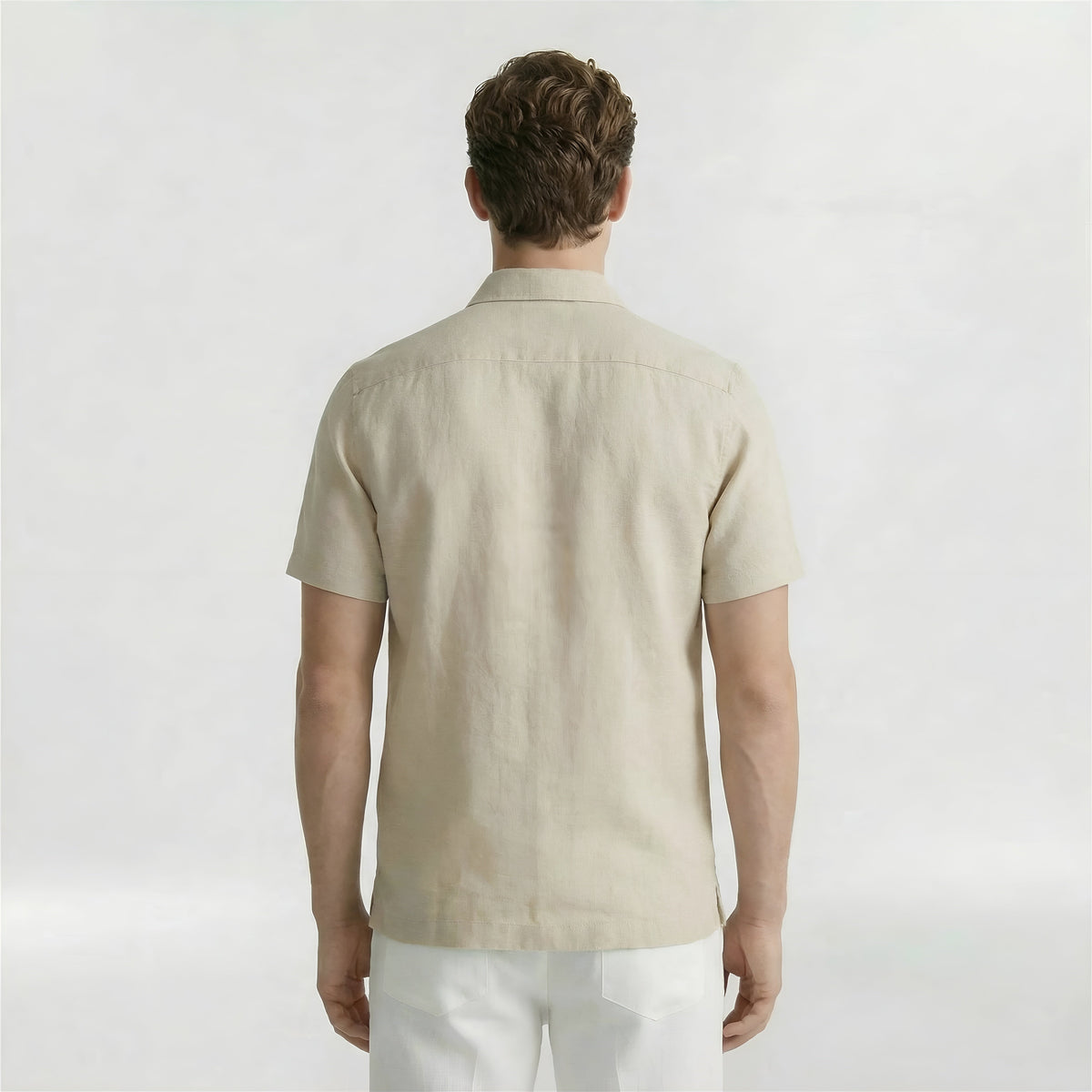 Ανδρική κοντομάνικη polo μπλούζα από βαμβάκι, casual πλεκτή polo με γιακά και κουμπιά
