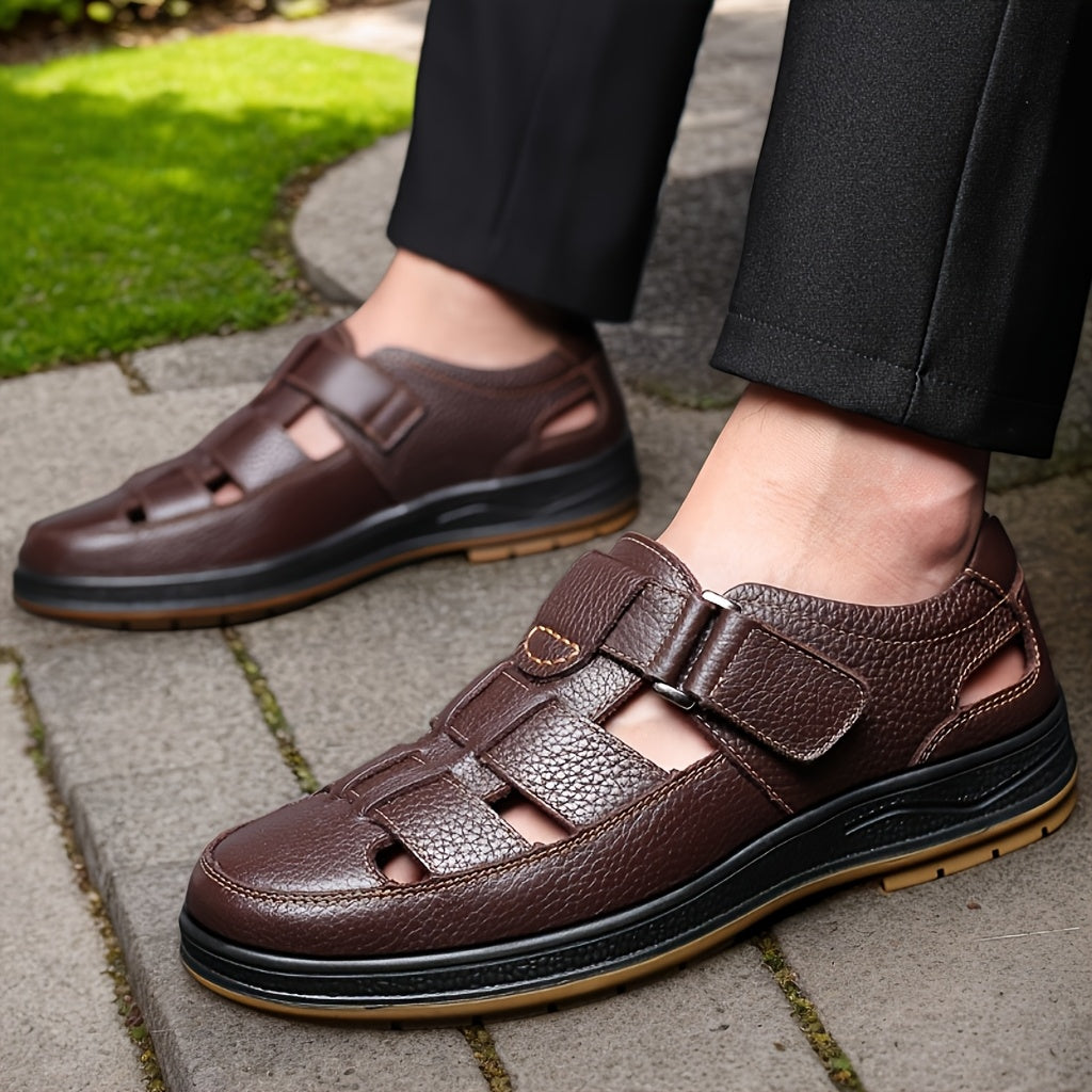 Męskie skórzane sandały typu fisherman – eleganckie i przewiewne
