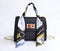 Borsa donna a mano con foulard decorativo e tracolla a catena