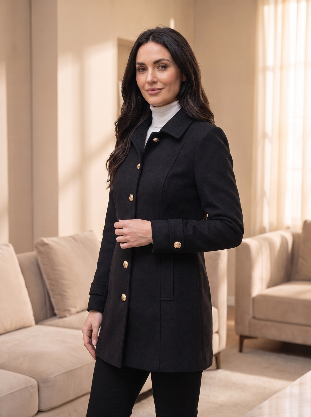Cappotto da Donna Sartoriale di Media Lunghezza