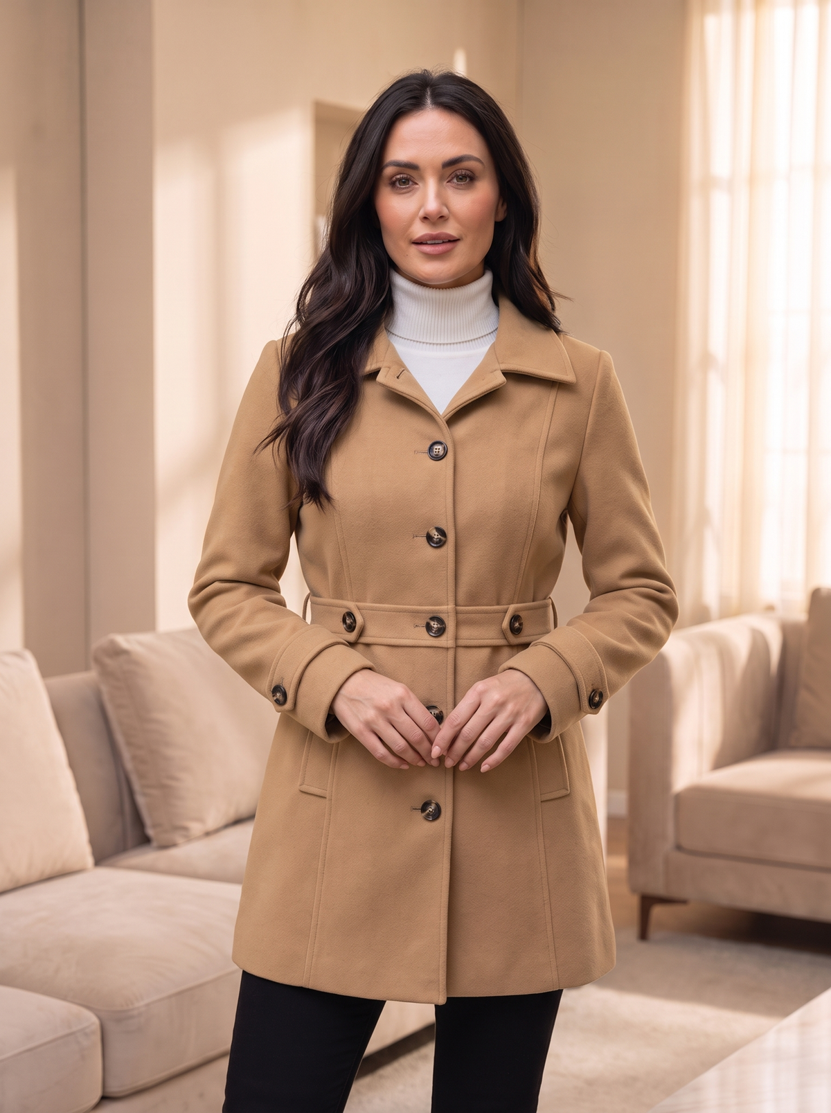 Cappotto da Donna Sartoriale di Media Lunghezza