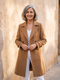 Cappotto Lungo da Donna con Rever e Chiusura a Bottoni