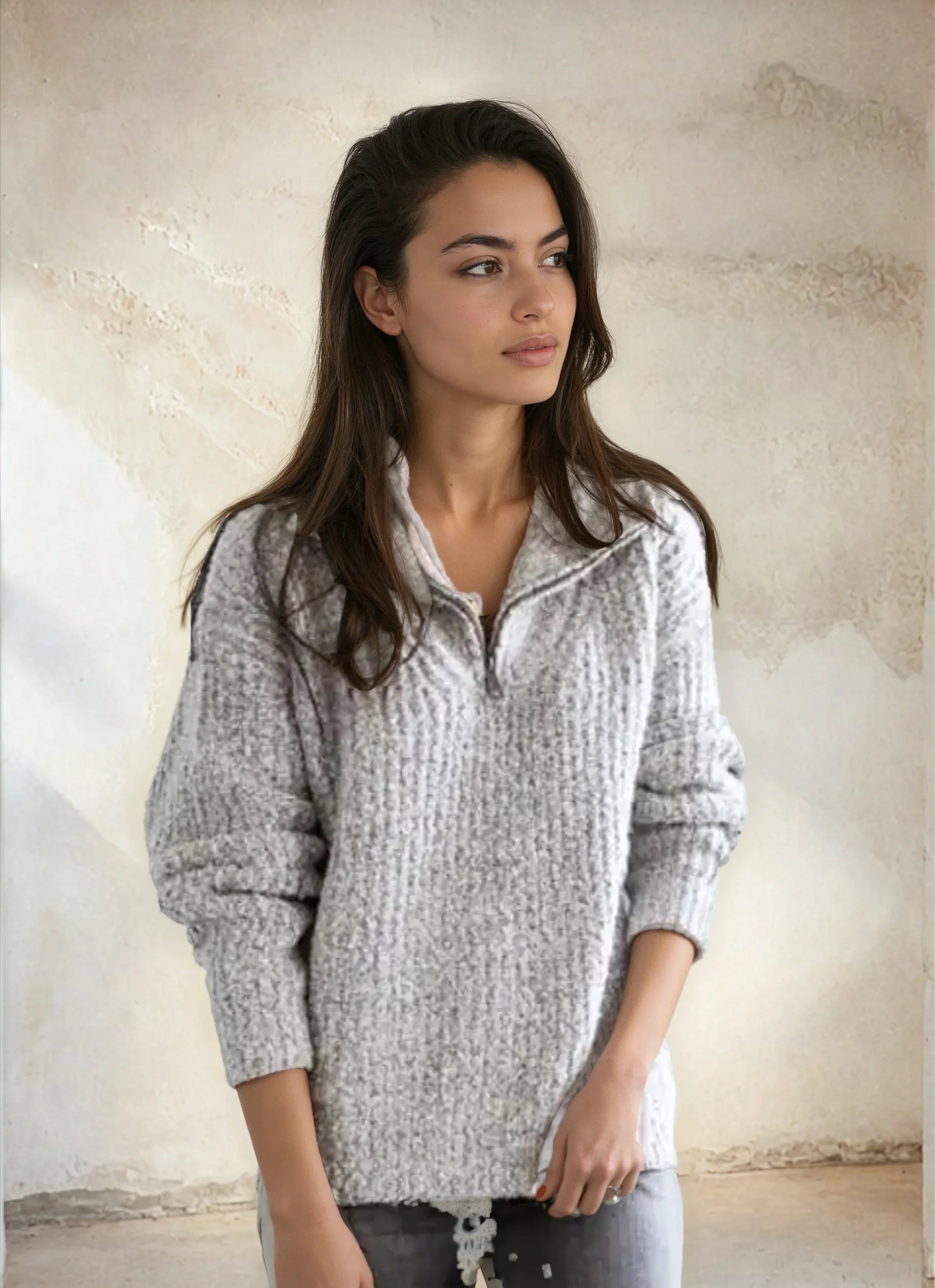 Adrianna™ Maglione Chic Half-Zip da Donna