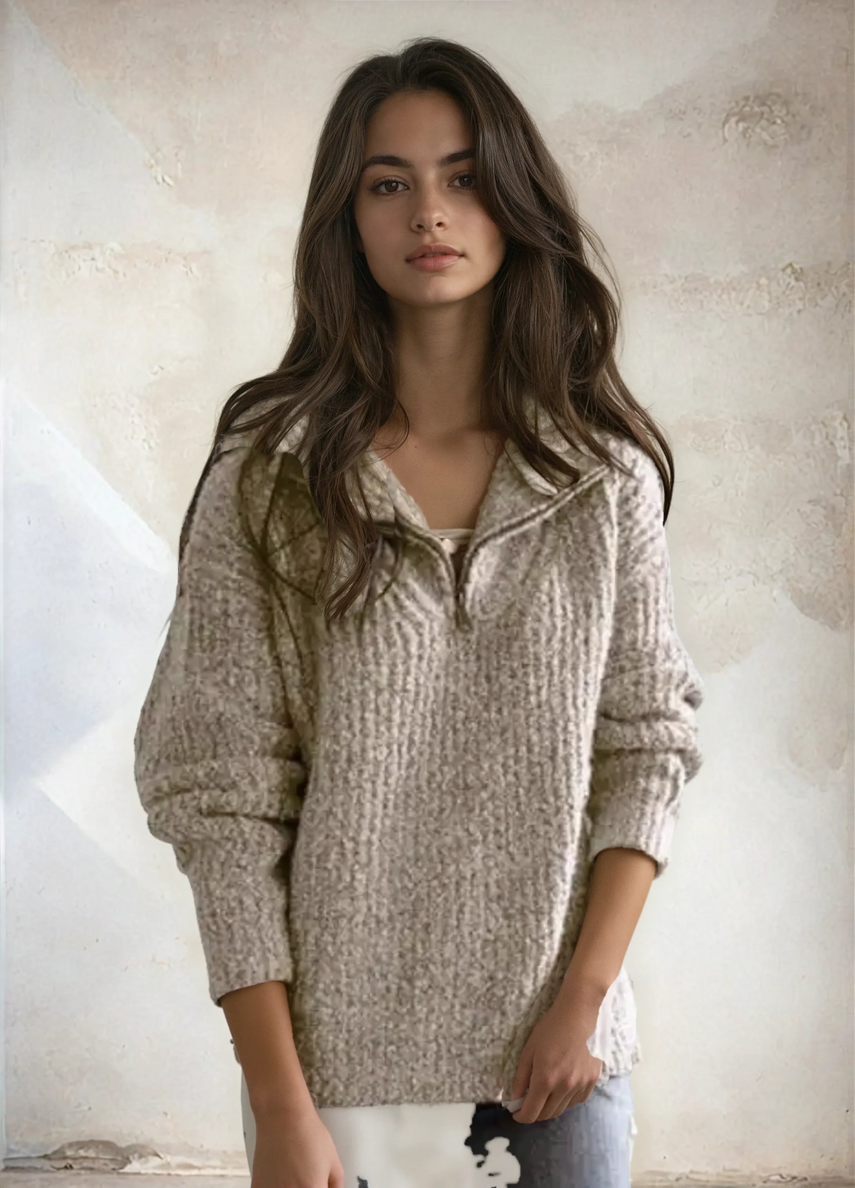 Adrianna™ Maglione Chic Half-Zip da Donna