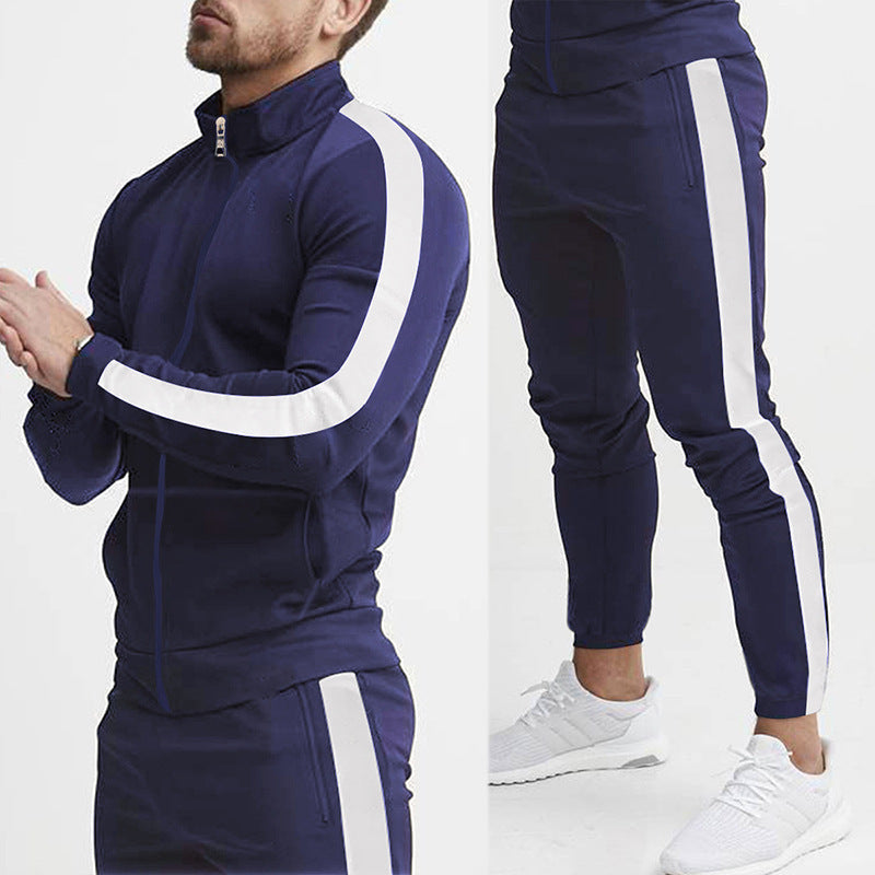 Completo Sportivo Uomo con Bande Laterali a Contrasto