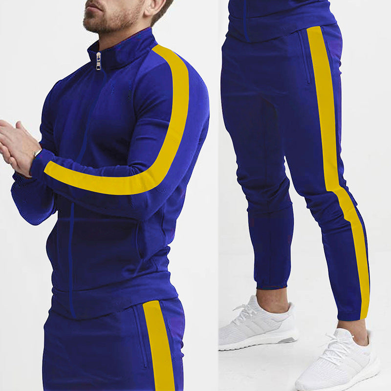 Completo Sportivo Uomo con Bande Laterali a Contrasto