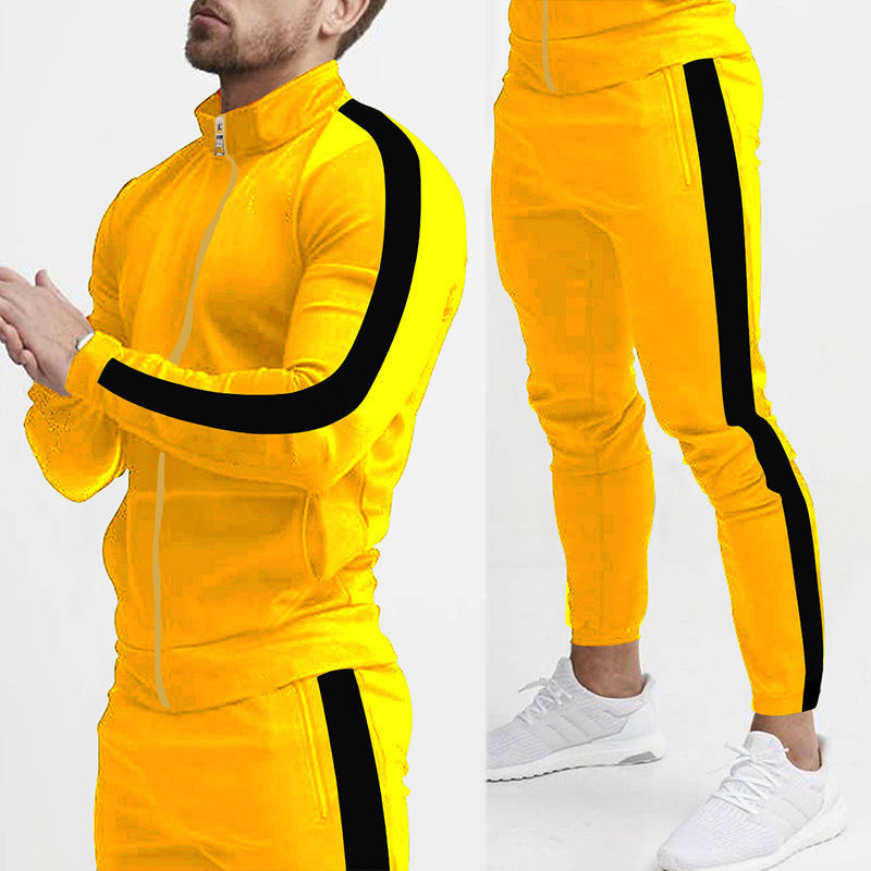 Completo Sportivo Uomo con Bande Laterali a Contrasto