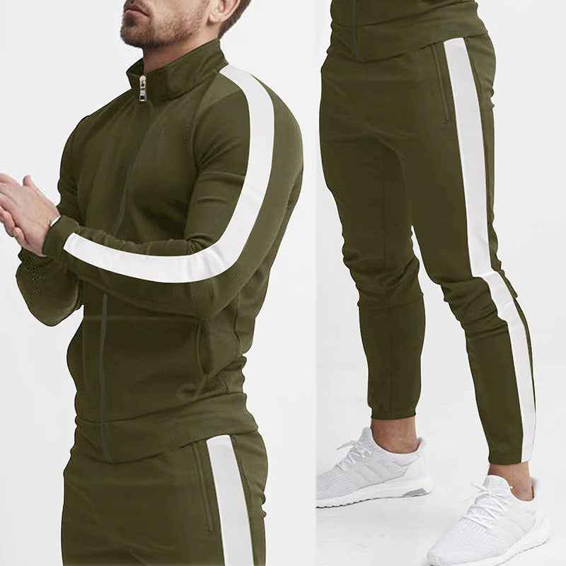 Completo Sportivo Uomo con Bande Laterali a Contrasto