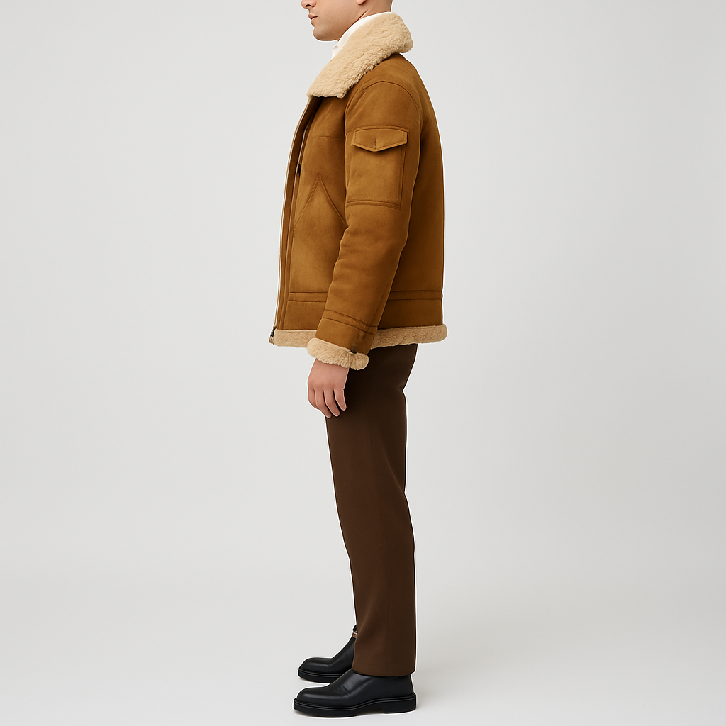 Valerios Fashion Giacca Shearling Uomo Invernale