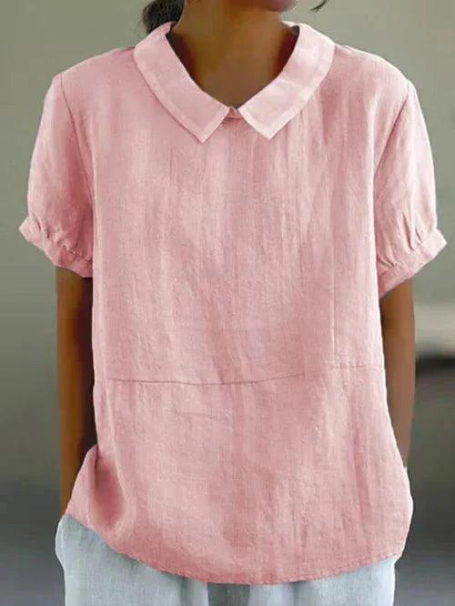 Blouse avec col Peter Pan et coupe ample
