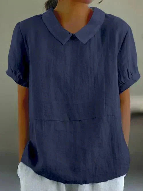Blouse avec col Peter Pan et coupe ample