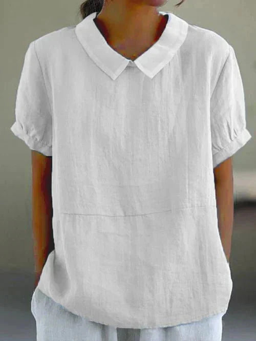 Blouse avec col Peter Pan et coupe ample