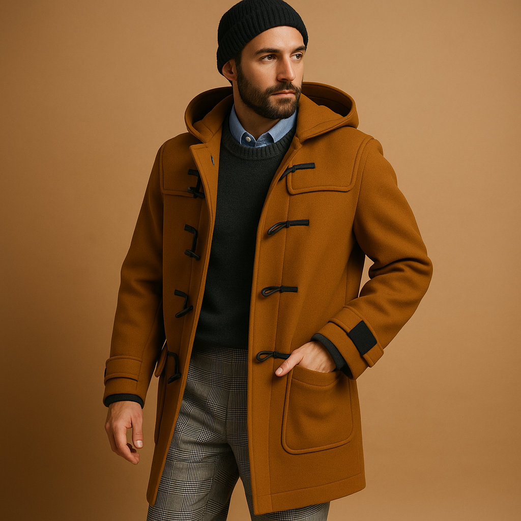 Montgomery Uomo con Cappuccio Giacca Invernale Elegante