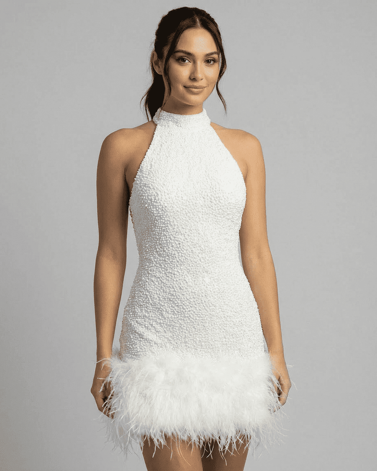 Bianca Bianco Mini Dress with Sequins