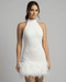 White Mini Dress Bianca with Sequins