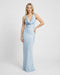 Robe longue bleu céleste