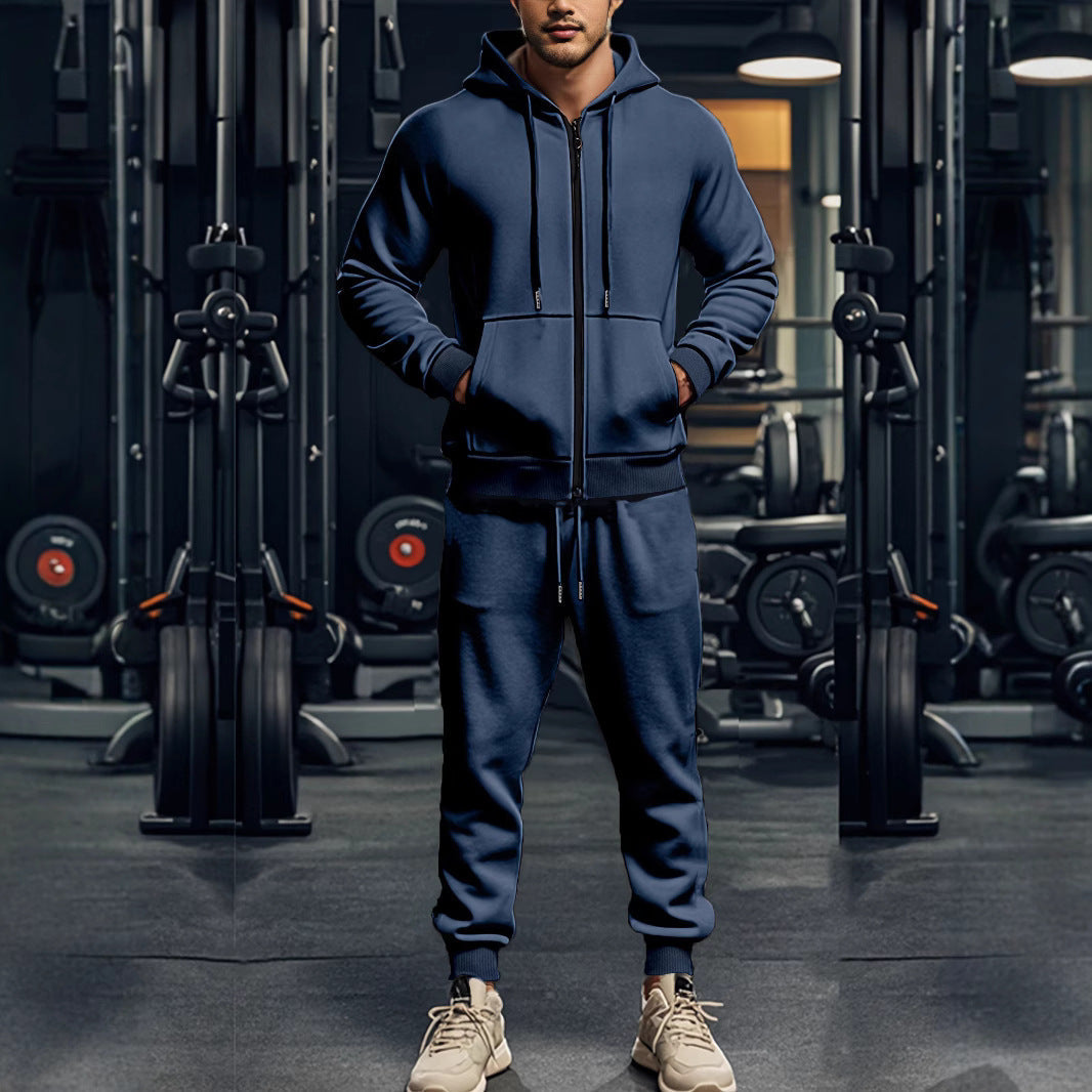 Completo Uomo con Felpa Zip e Pantaloni Jogger