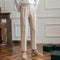 Elegant Men's Tailored Straight-Leg Pleated Trousers