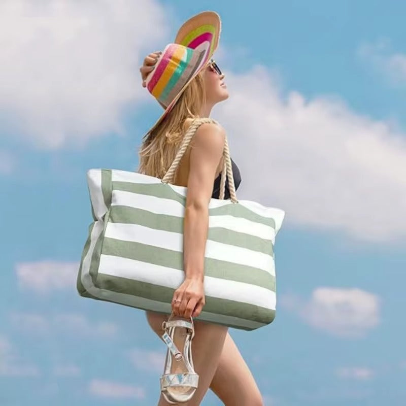 Borsa da Spiaggia Impermeabile - Grande Capacità con Tasche
