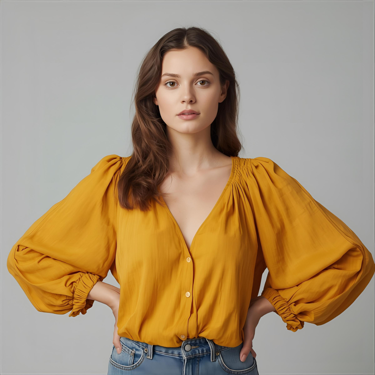 Top Giallo Leggero dal Taglio Rilassato