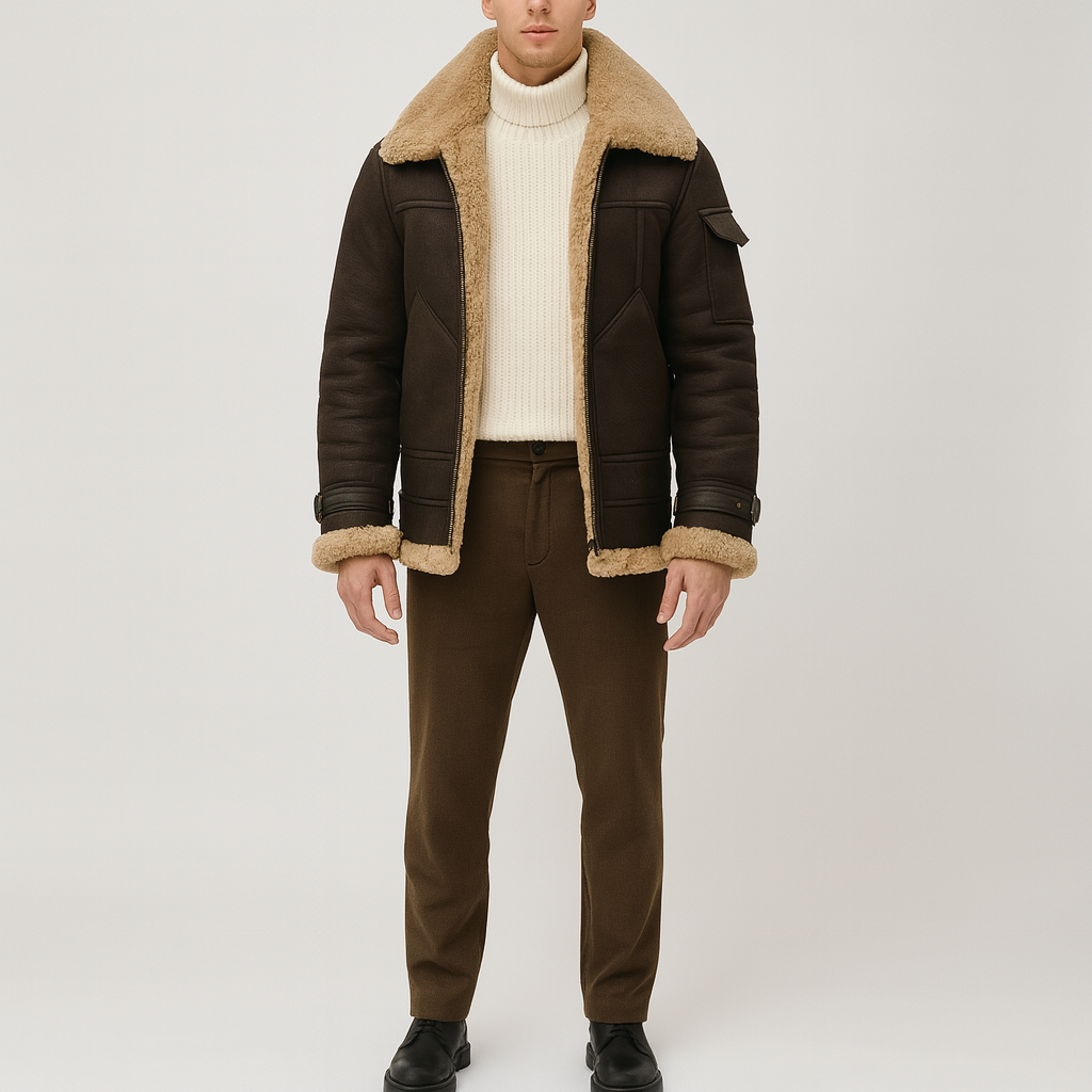 Valerios Fashion Giacca Shearling Uomo Invernale