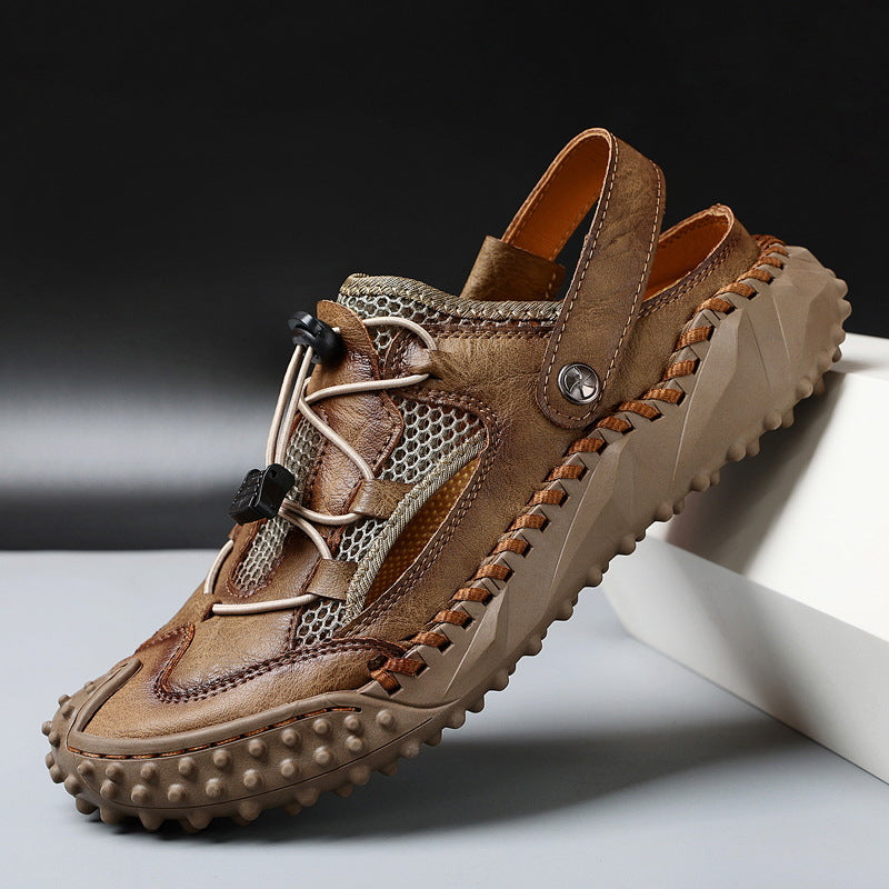 Herresandaler med lukket tå og bagrem