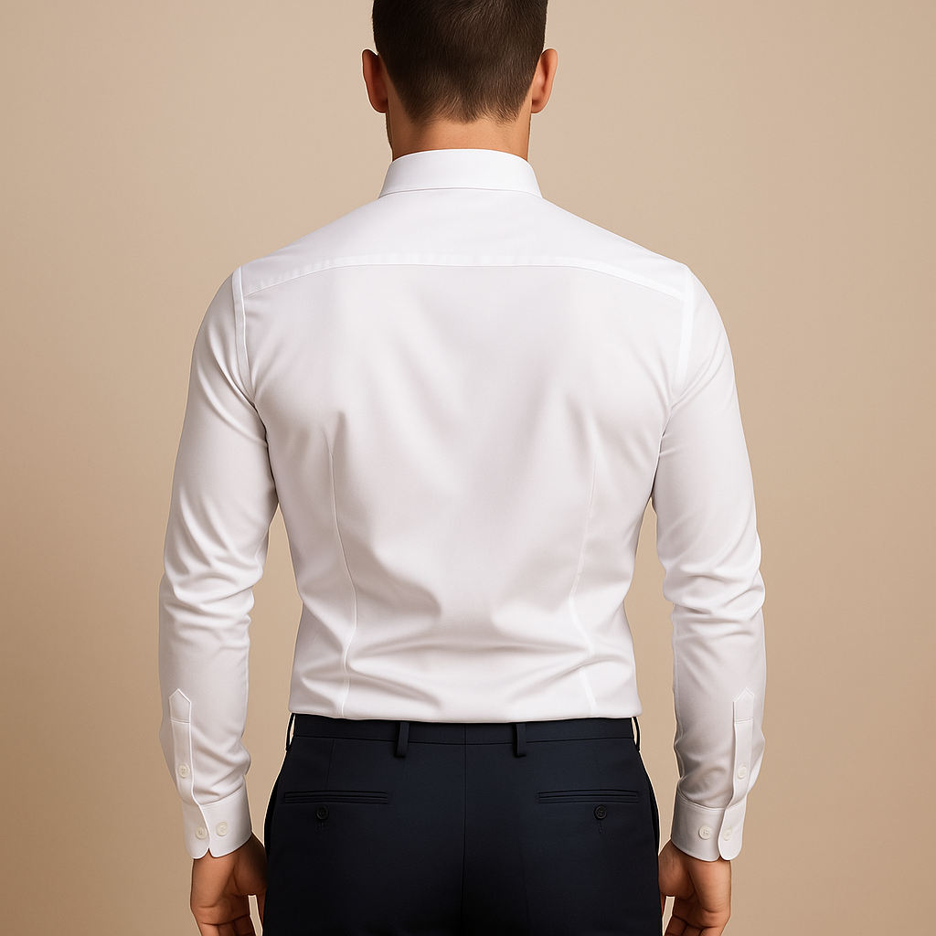 Camicia Elegante Uomo Slim Fit a Maniche Lunghe con Colletto Classico