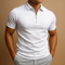 Férfi slim fit póló cipzárral, modern, légáteresztő és elegáns