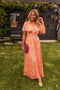 Women's Long Floral Dress with V-Neck – Elegant and Casual Summer Dress