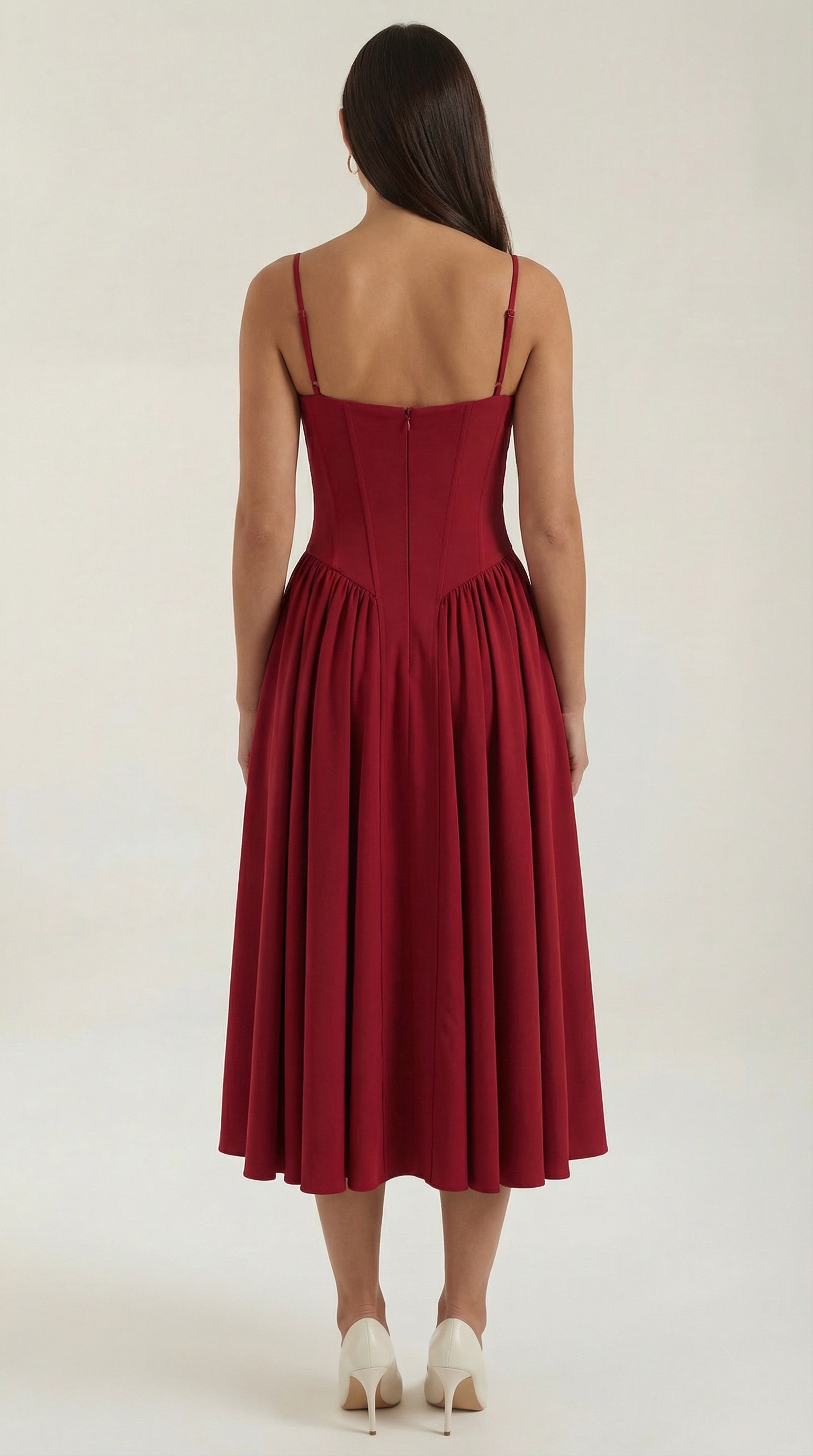Vestido midi Odette con corpiño