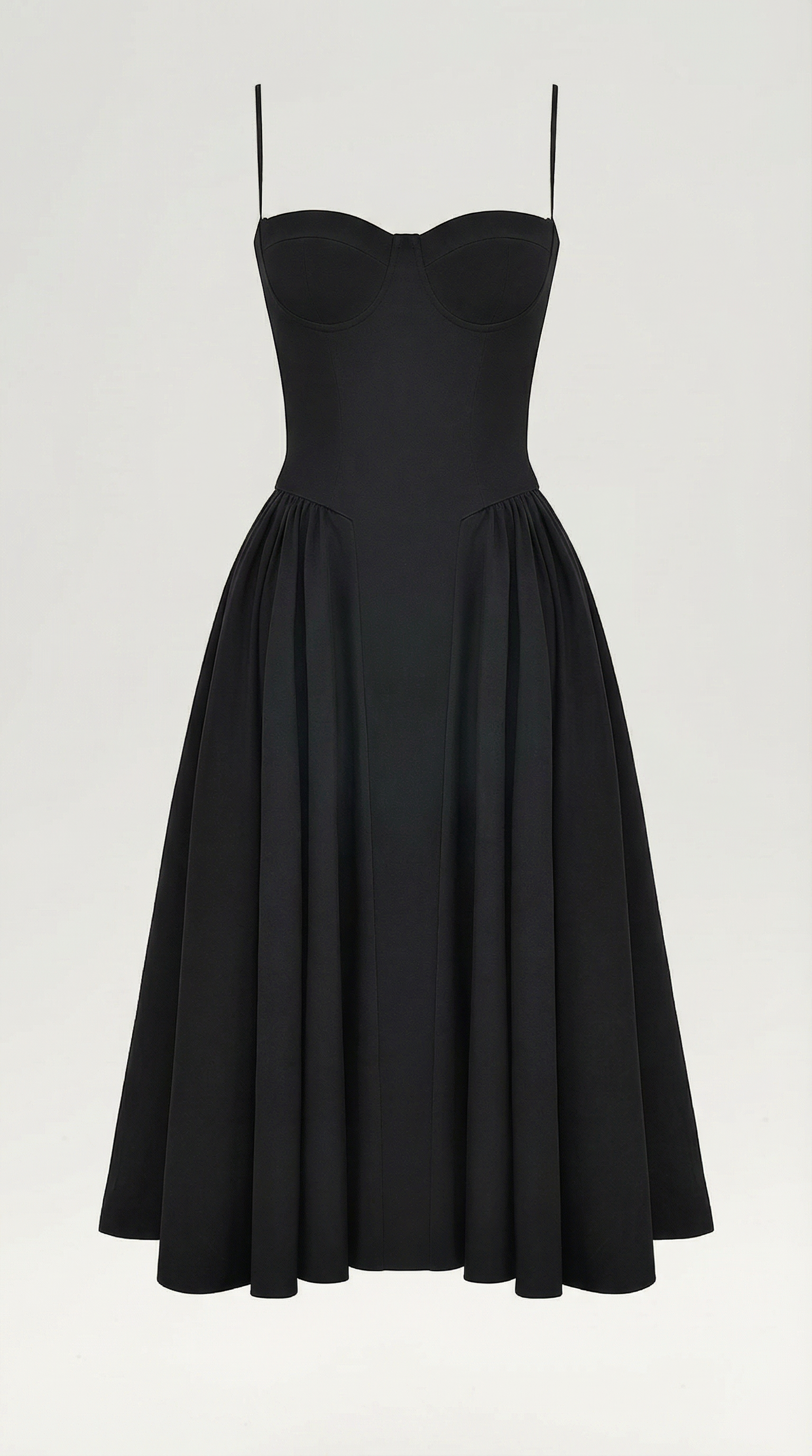 Vestido midi Odette con corpiño